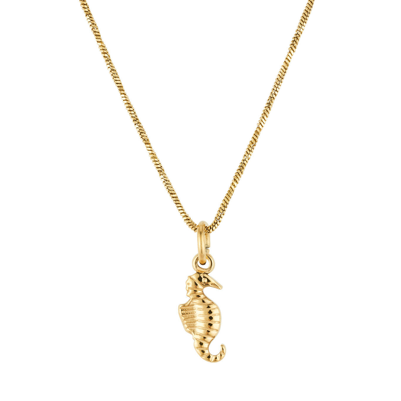 Over & Over Gold Stainless Steel 14k Seahorse Necklace