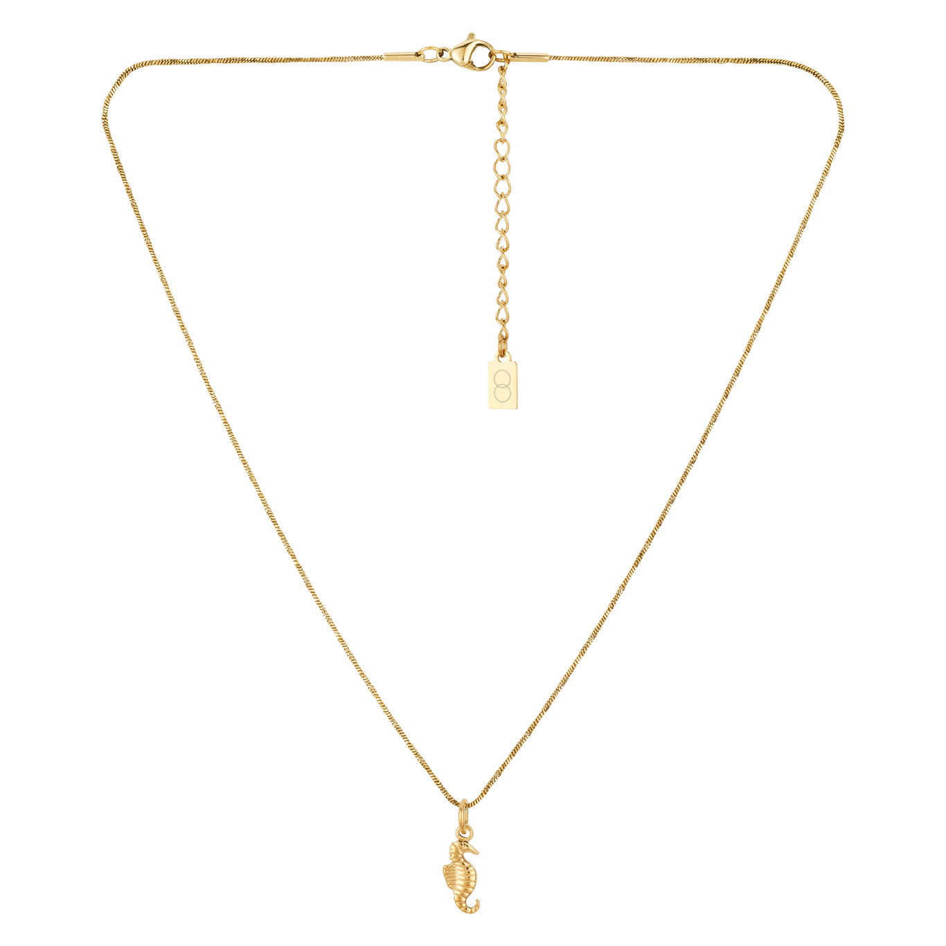 Over & Over Gold Stainless Steel 14k Seahorse Necklace