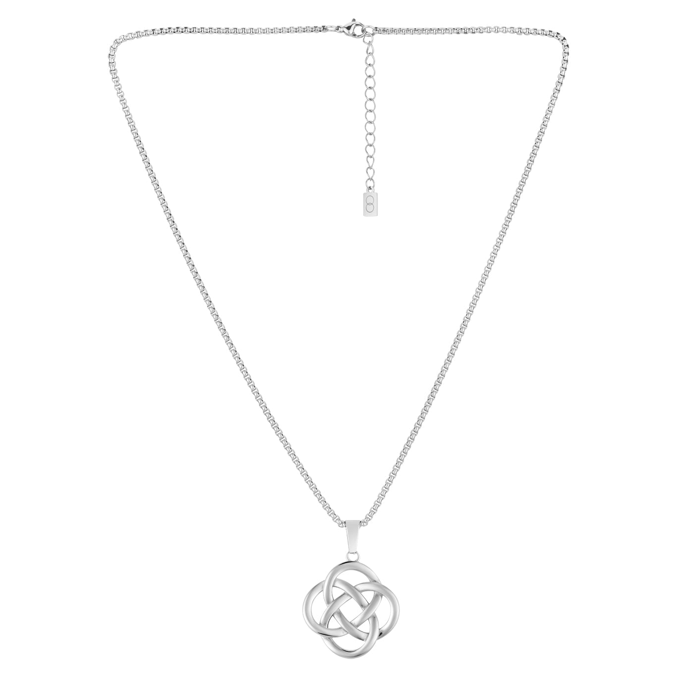 Over & Over Silver Stainless Steel Eternal Celtic Knot XL Necklace