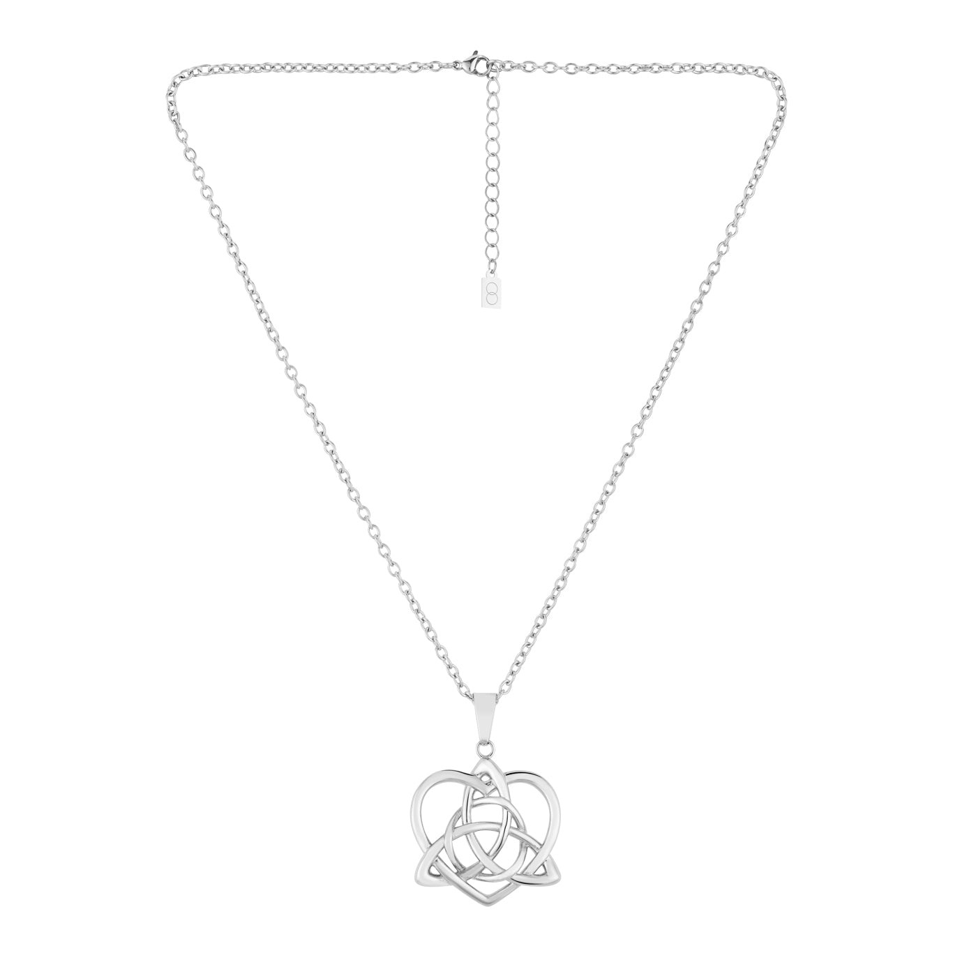 Over & Over Silver Stainless Steel Celtic Love XL Necklace
