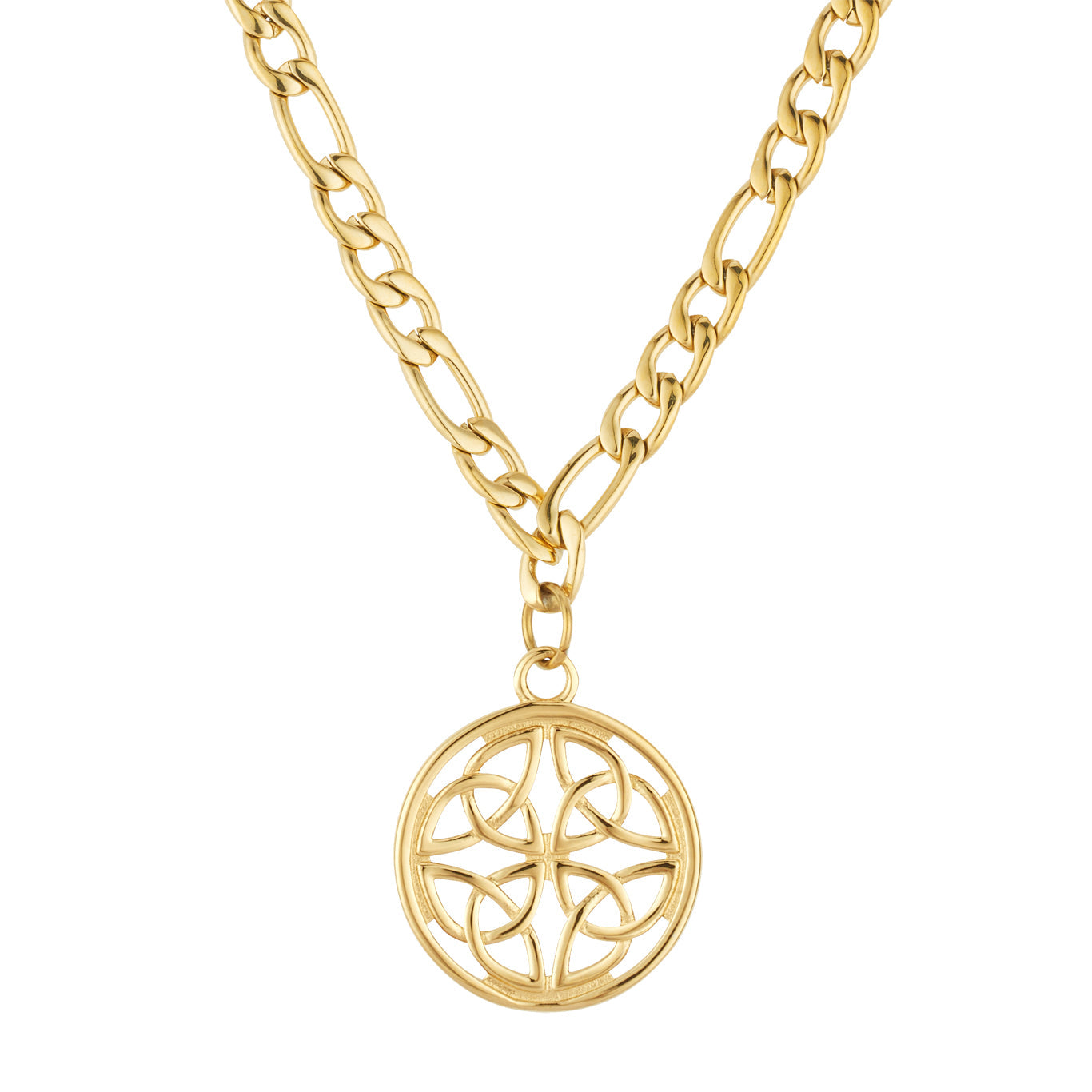 Over & Over Gold Stainless Steel 14k Celtic Knot Necklace