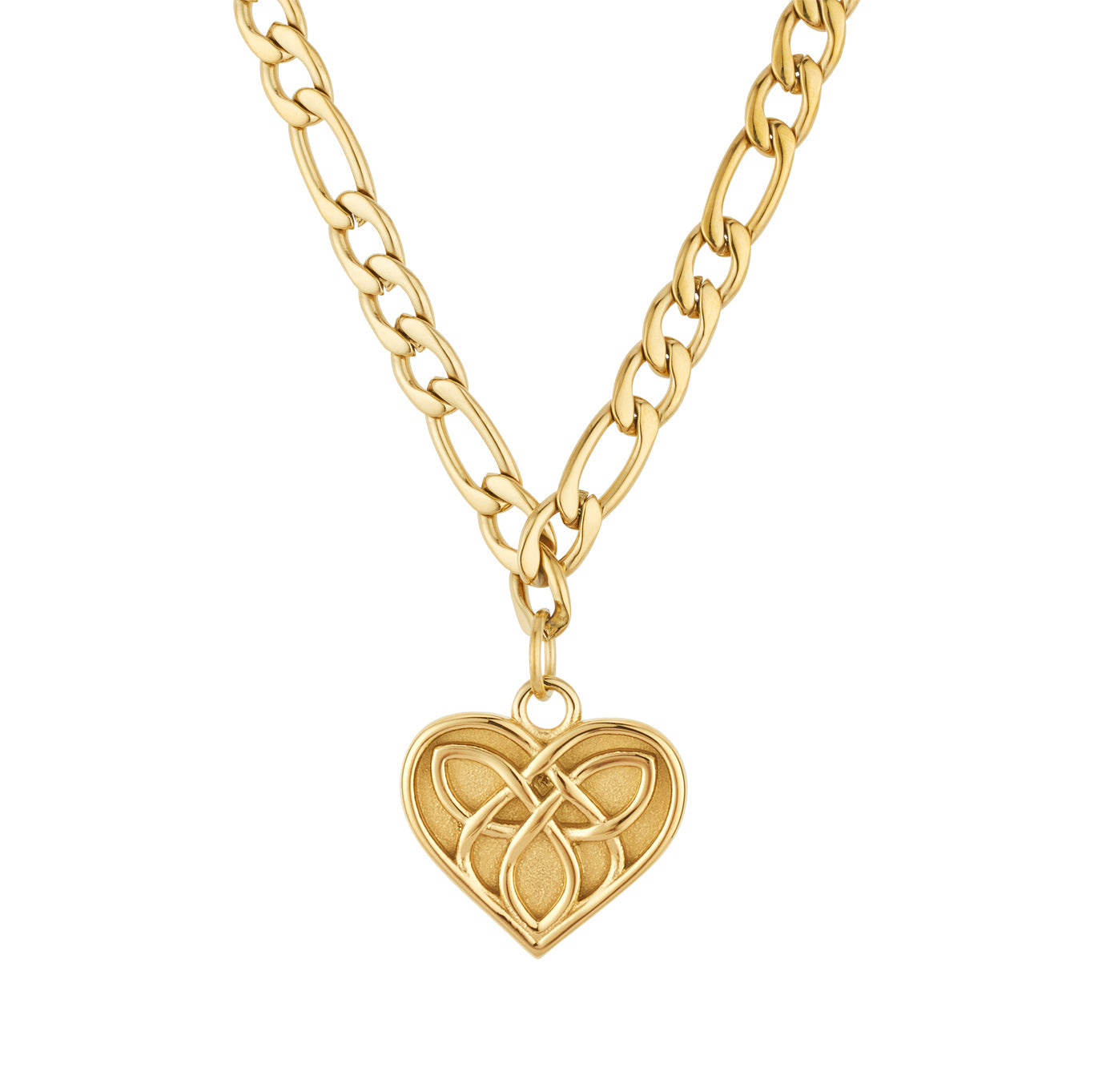 Over & Over Gold Stainless Steel 14k Celtic Love Necklace