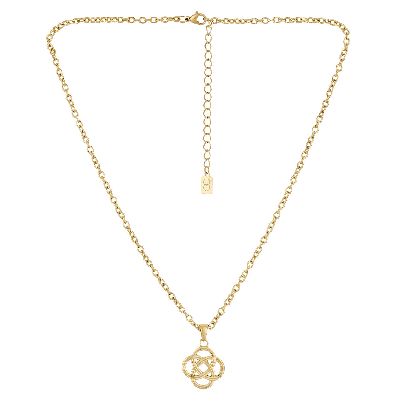 Over & Over Gold Stainless Steel 14k  Enternity Knot Necklace