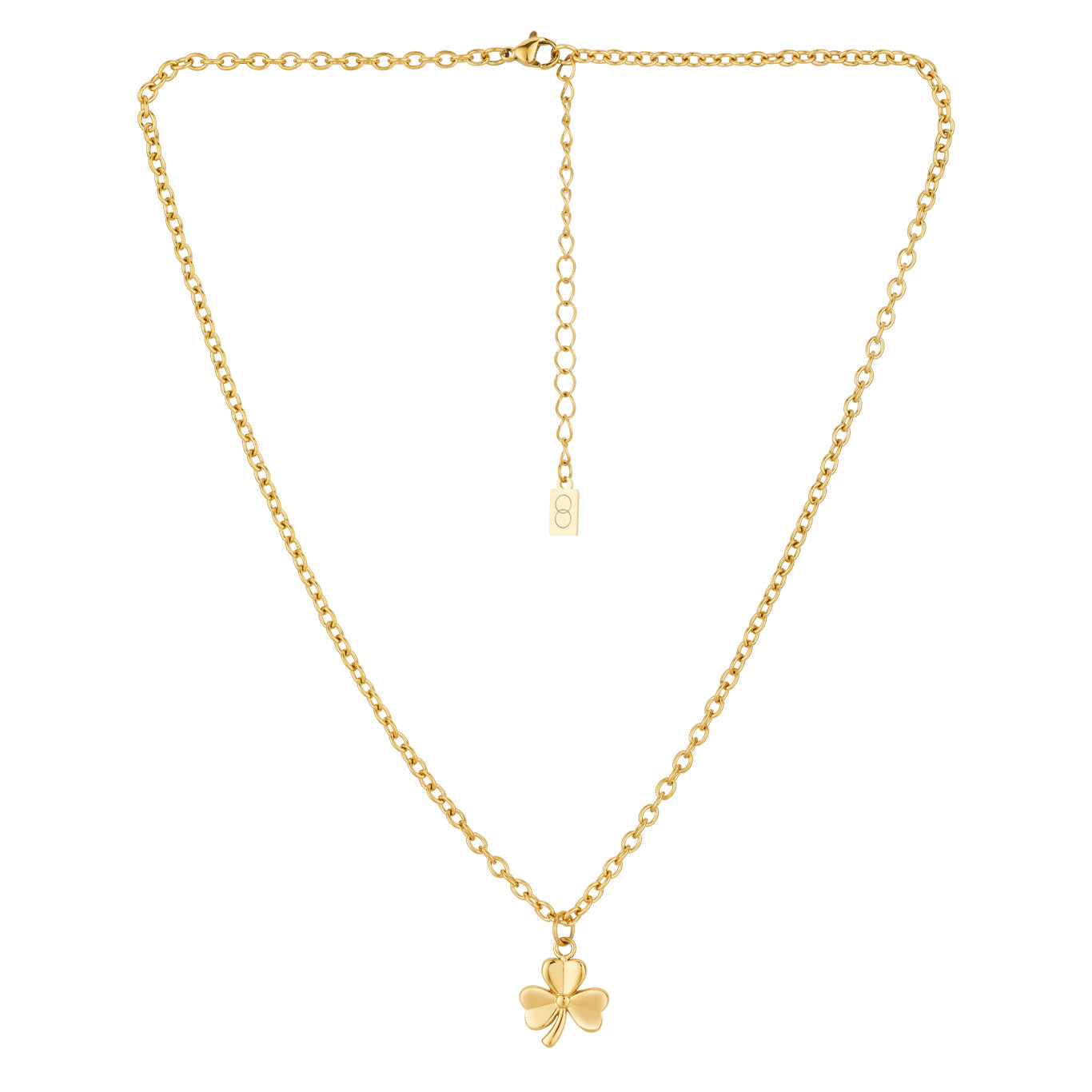 Over & Over Gold Stainless Steel 14k Sharmrock Necklace