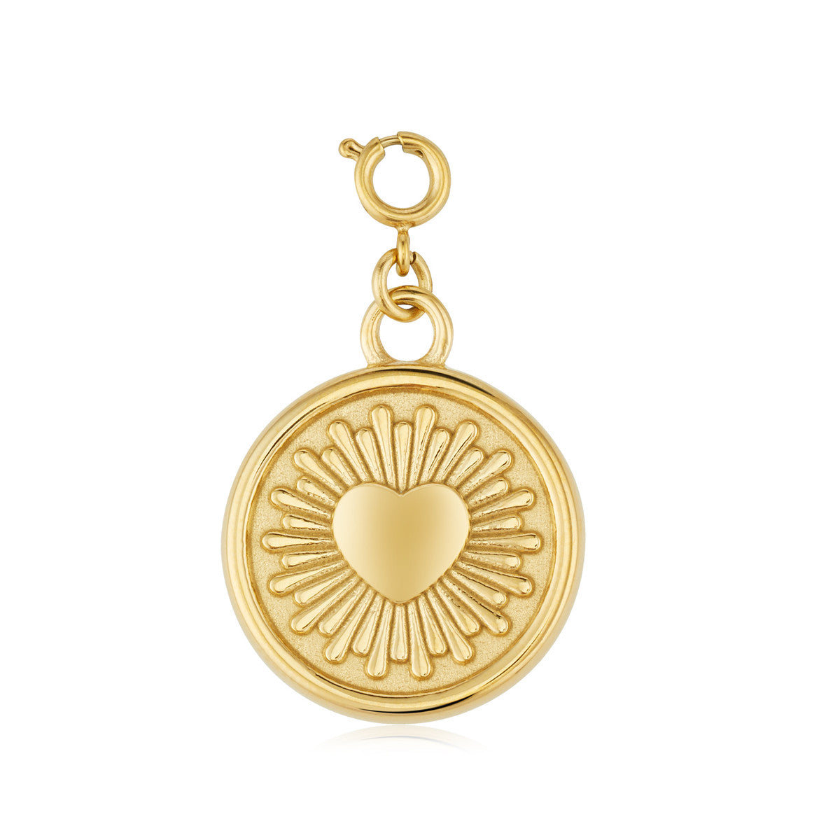 Over & Over Gold Stainless Steel 14k True Heart XL Charm