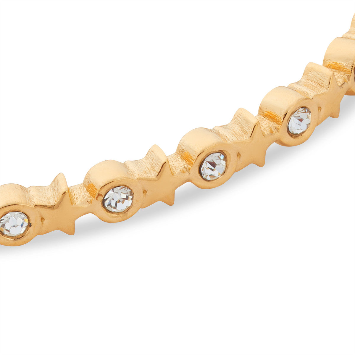 Over & Over 14K Gold Stainless Steel Classic CZ Bangle