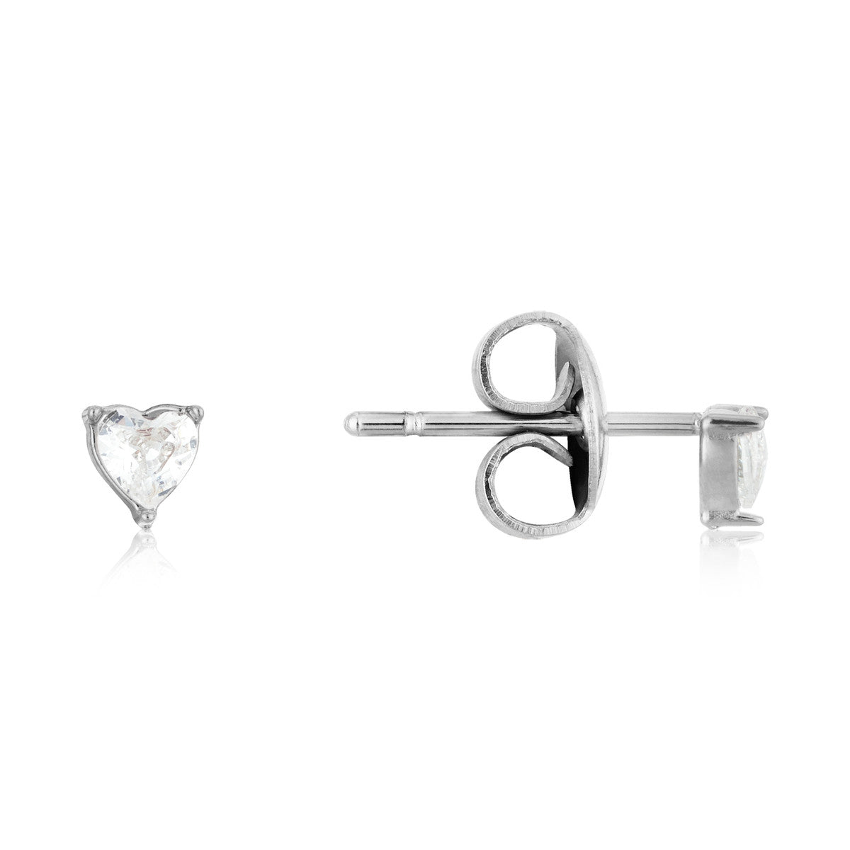Over & Over Silver Stainless Steel Mini CZ Studs