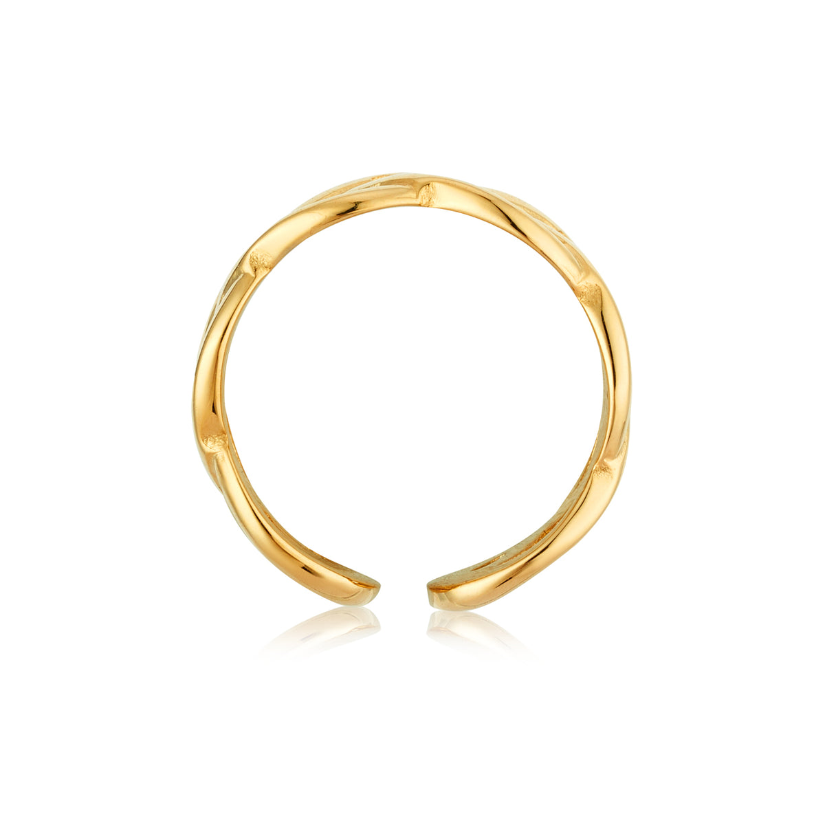 Over & Over 14k Gold Stainless Steel Celtic Open Ring