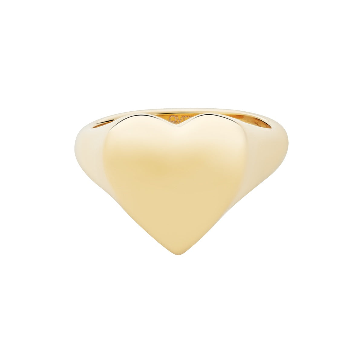 Over & Over 14k Gold Stainless Steel Solid Heart Ring
