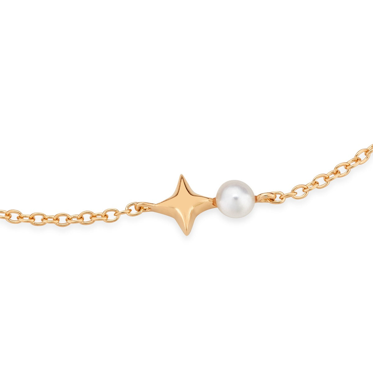 Argento Gold Freshwater Pearl Starburst Bracelet