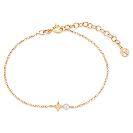 Argento Gold Freshwater Pearl Starburst Bracelet