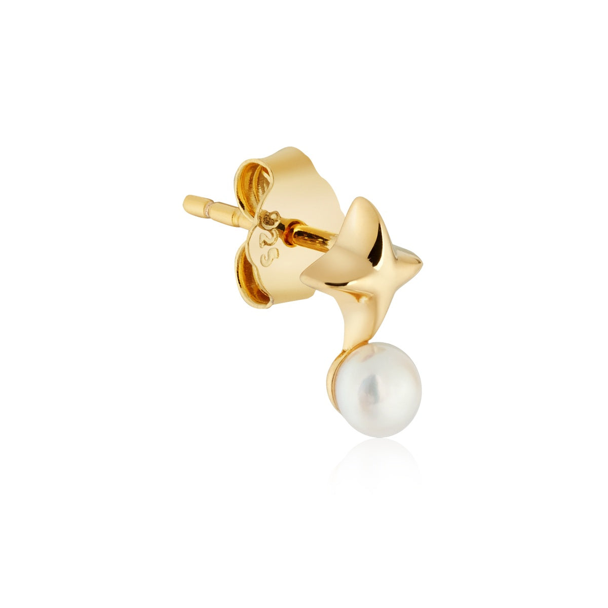 Argento Gold Freshwater Pearl Starburst Earrings