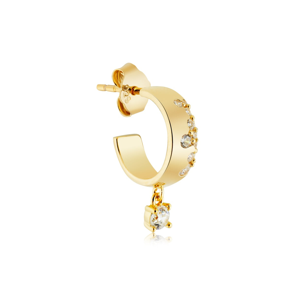 Argento Gold Pavé CZ Luxe Hoop Earrings