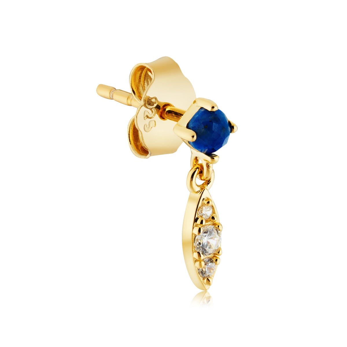 Argento Gold Lapis Pavé Drop Earrings