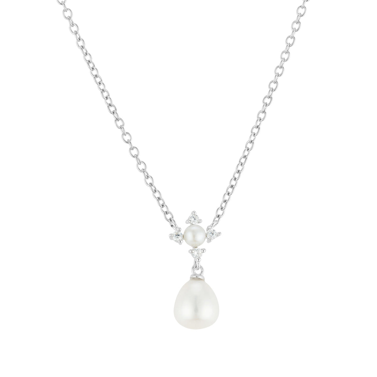 Argento Silver Floral Freshwater Drop Pearl Gift Set