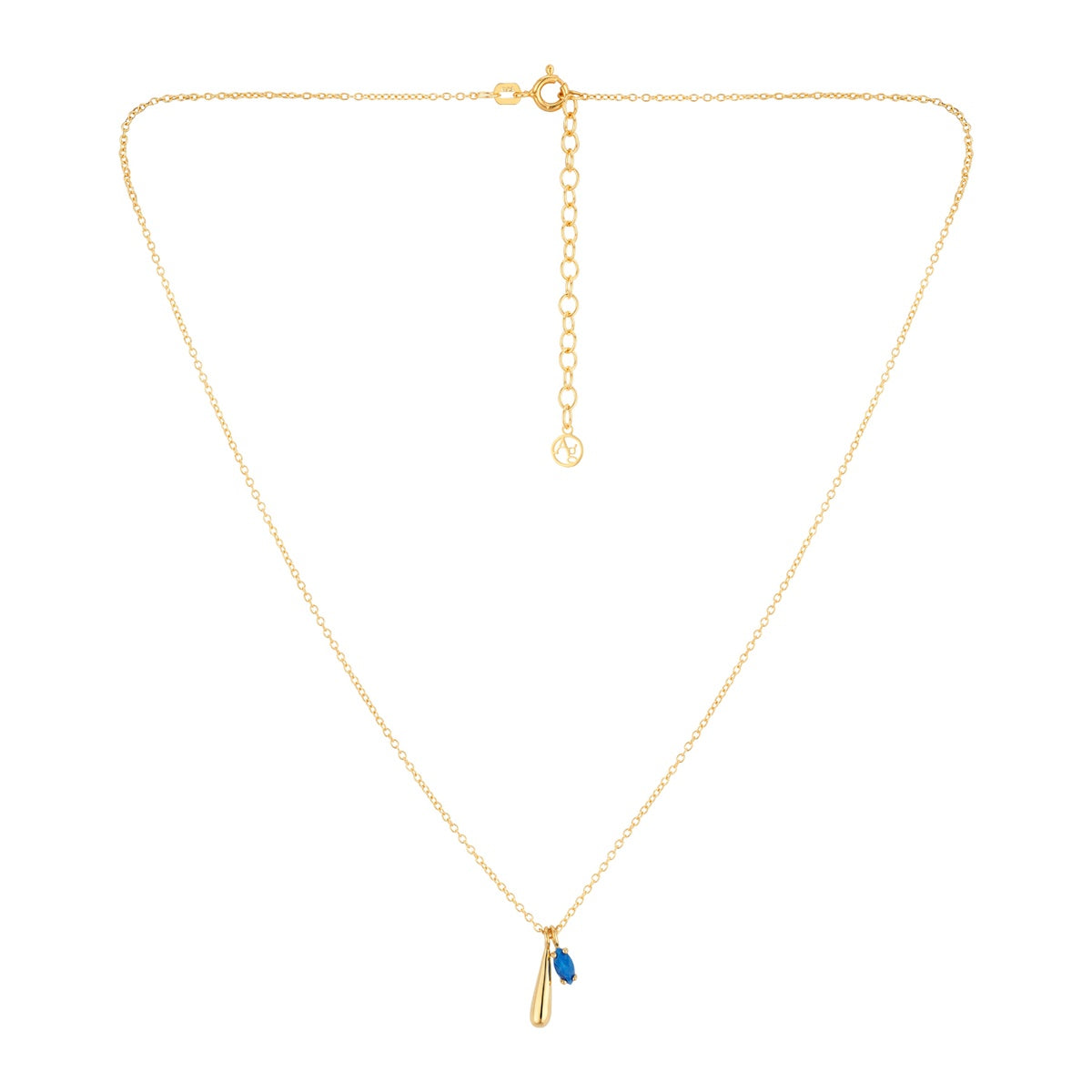 Argento Gold Lapis Charm Necklace