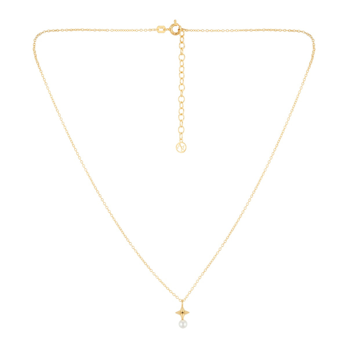 Argento Gold Freshwater Pearl Starburst Necklace
