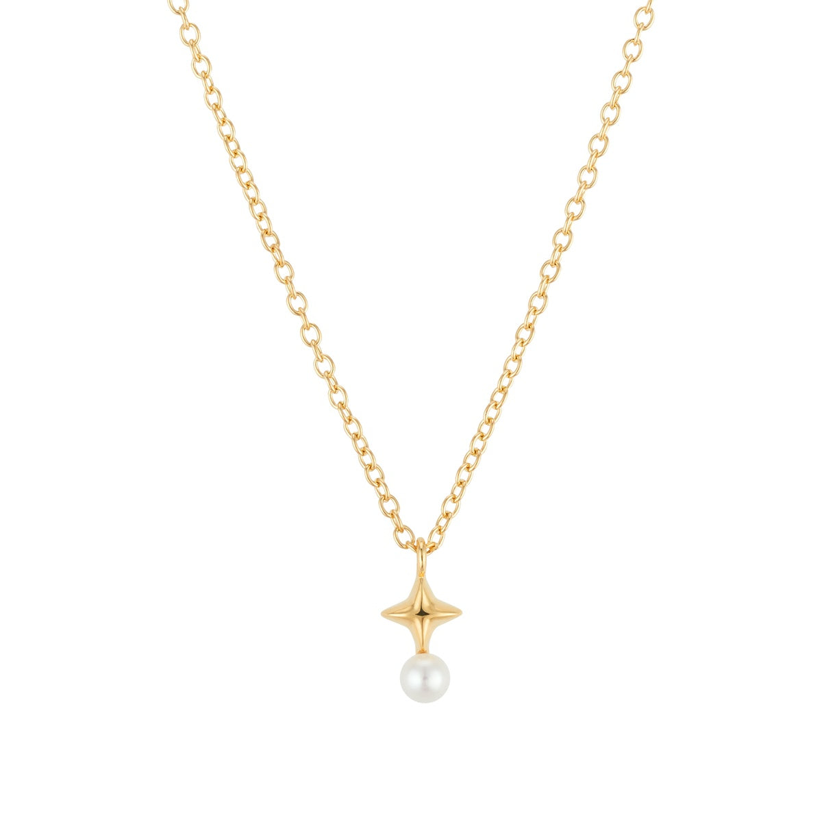 Argento Gold Freshwater Pearl Starburst Necklace