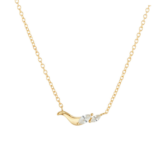Argento Gold 18k Plated Fluid CZ Necklace
