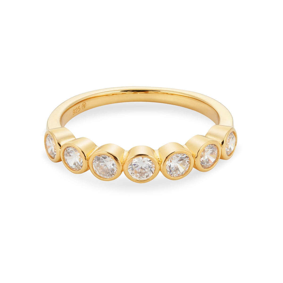 Argento Gold 18k Plated Bezel CZ Ring