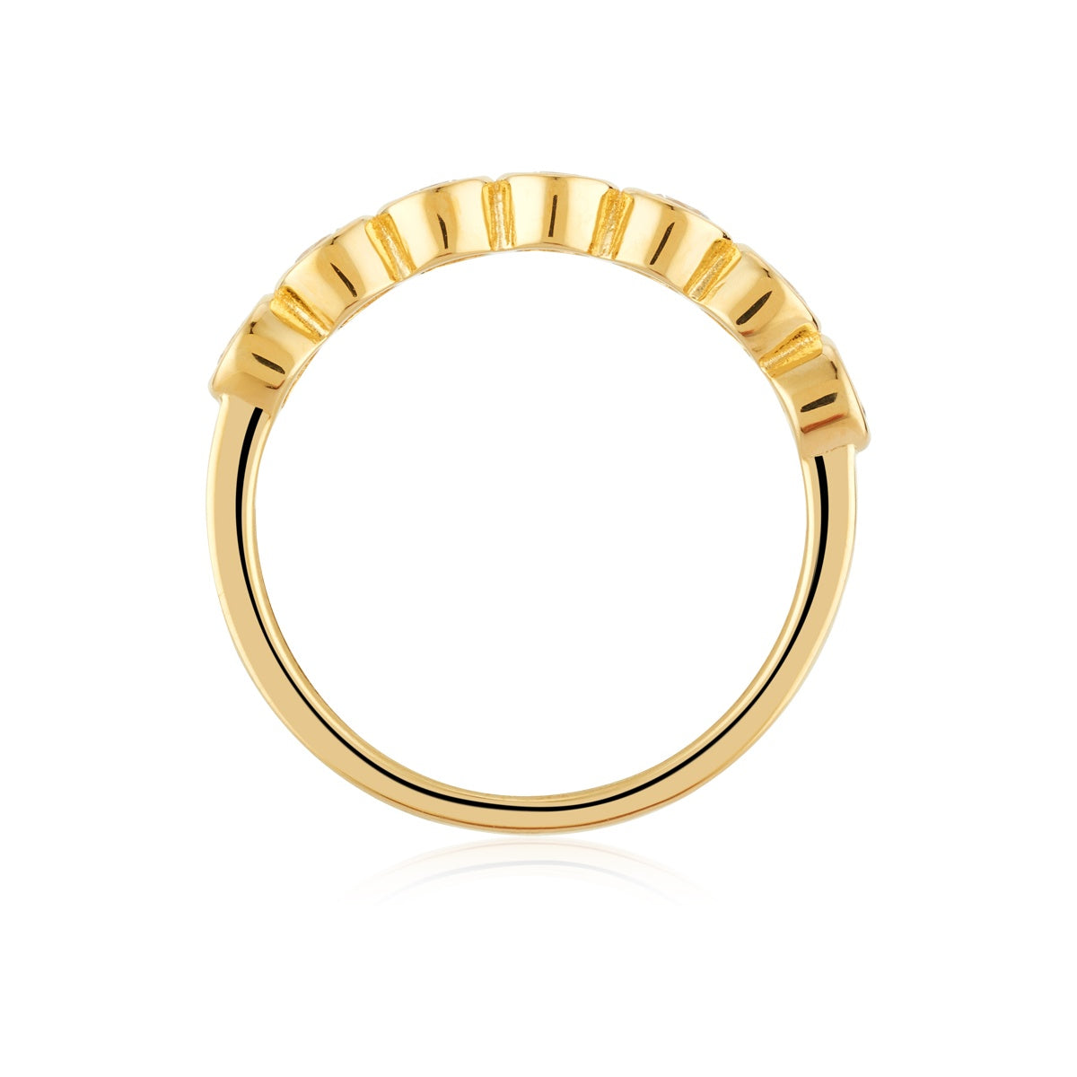 Argento Gold 18k Plated Bezel CZ Ring