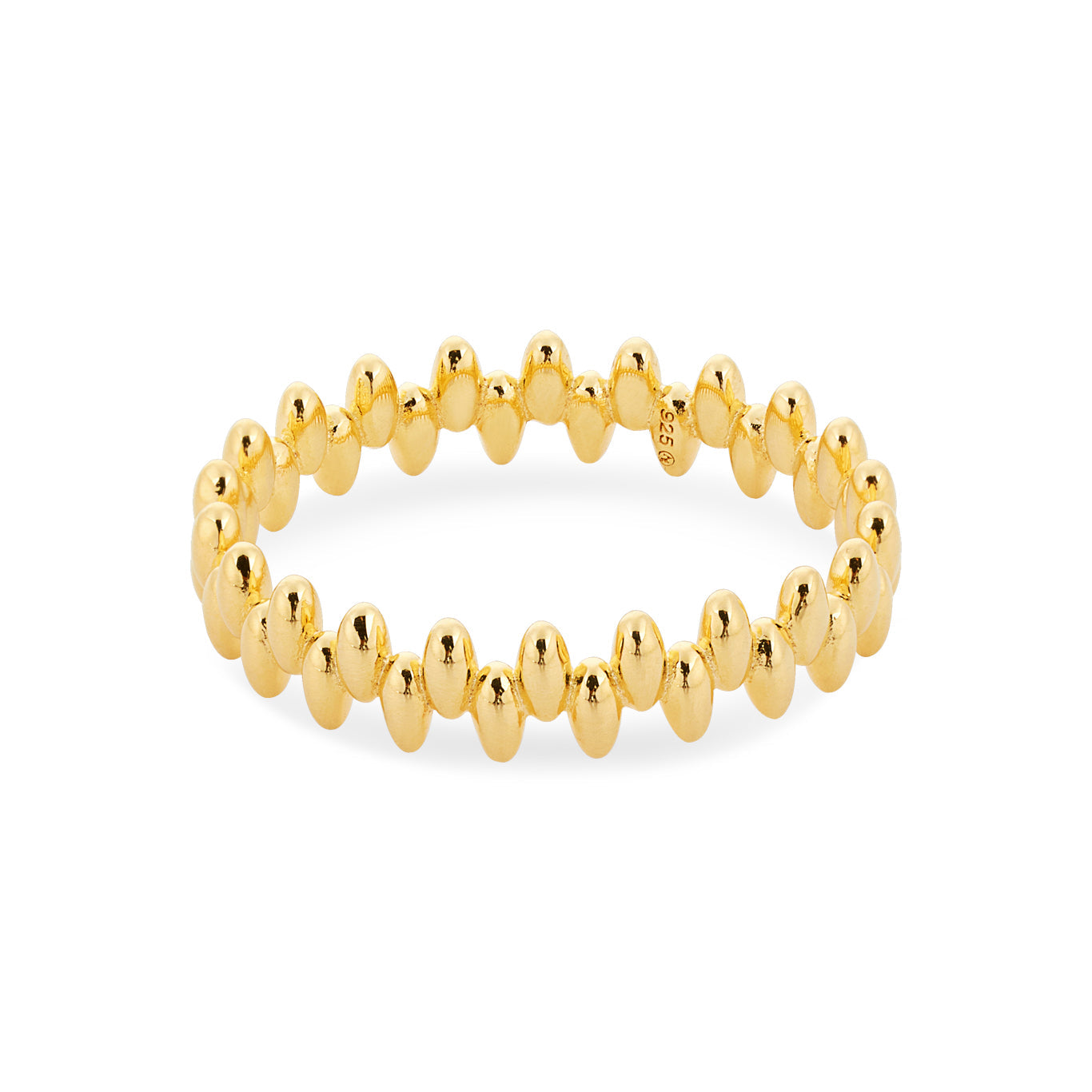 Argento Gold 18k Plated Rivet Band Ring