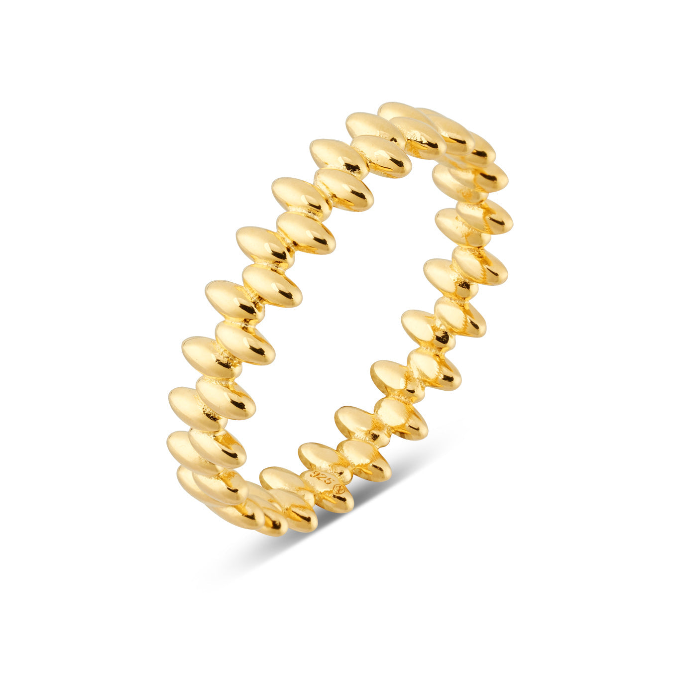 Argento Gold 18k Plated Rivet Band Ring