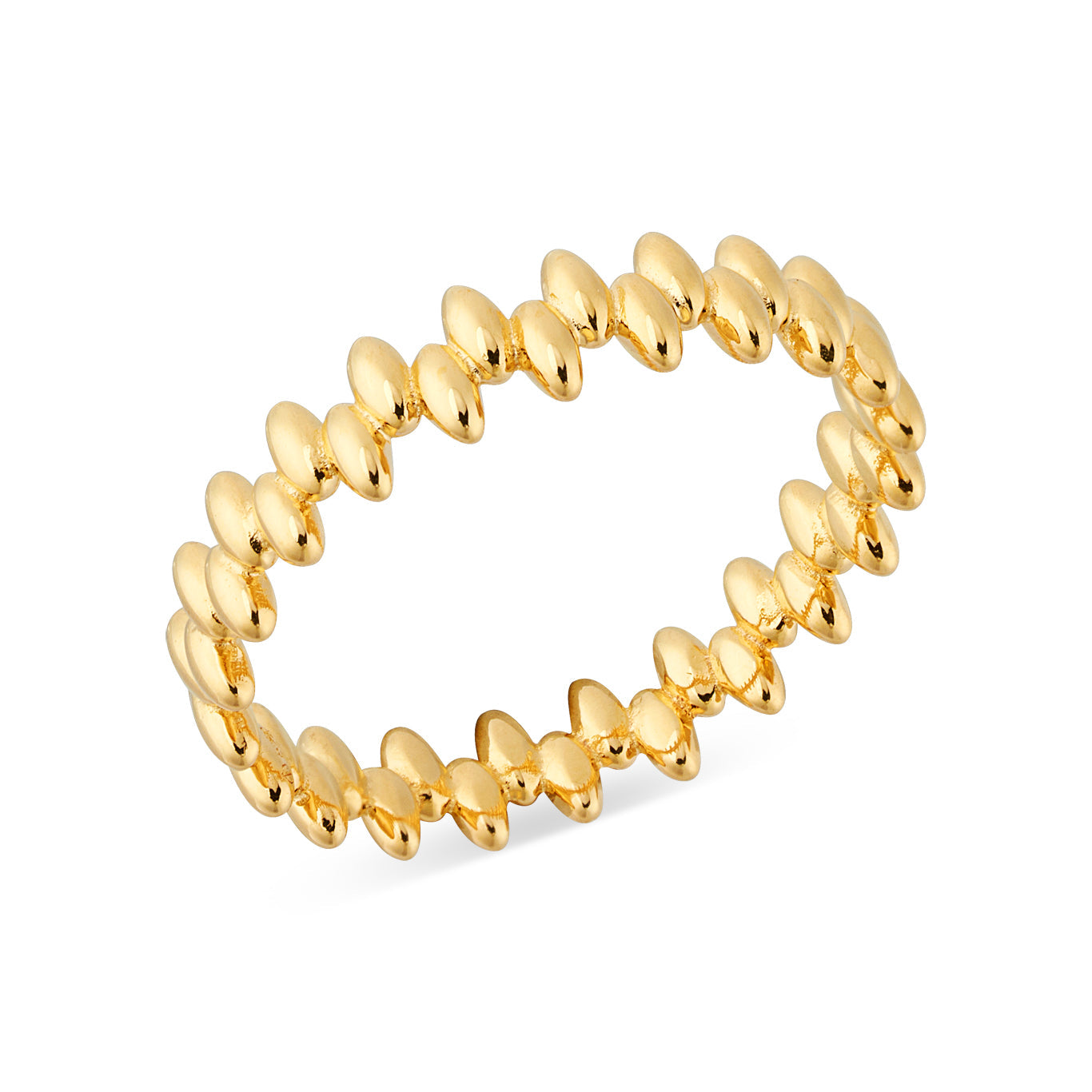 Argento Gold 18k Plated Rivet Band Ring