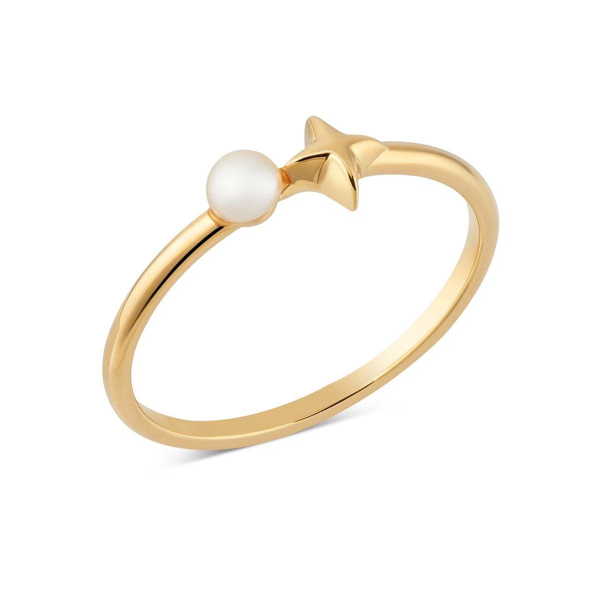 Argento Gold Freshwater Pearl Starburst Ring