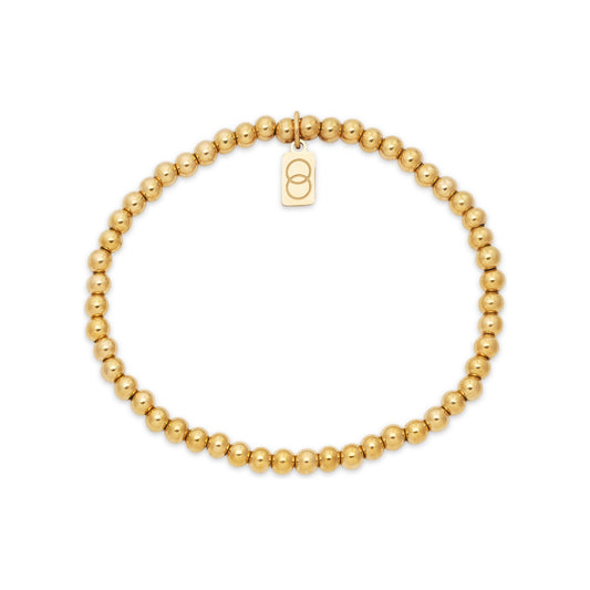Over & Over Gold Ball Beaded Bracelet