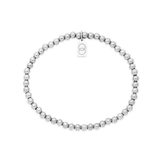 Over & Over Silver Ball Beaded Bracelet