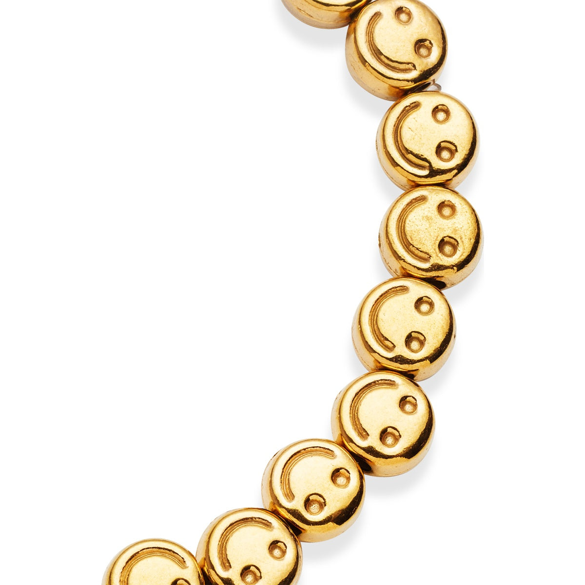 Over & Over Gold Smiley Face Beaded Bracelet