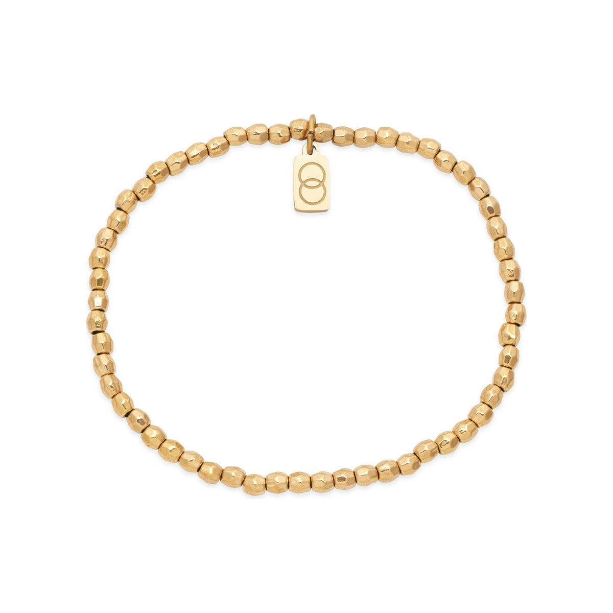 Over & Over Gold Faceted Beaded Bracelet