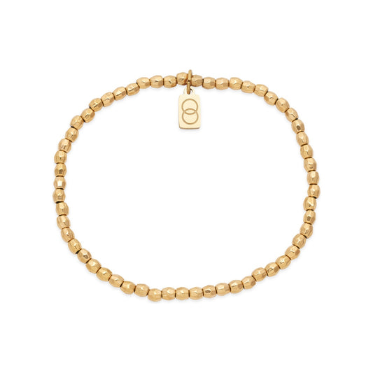 Over & Over Gold Faceted Beaded Bracelet