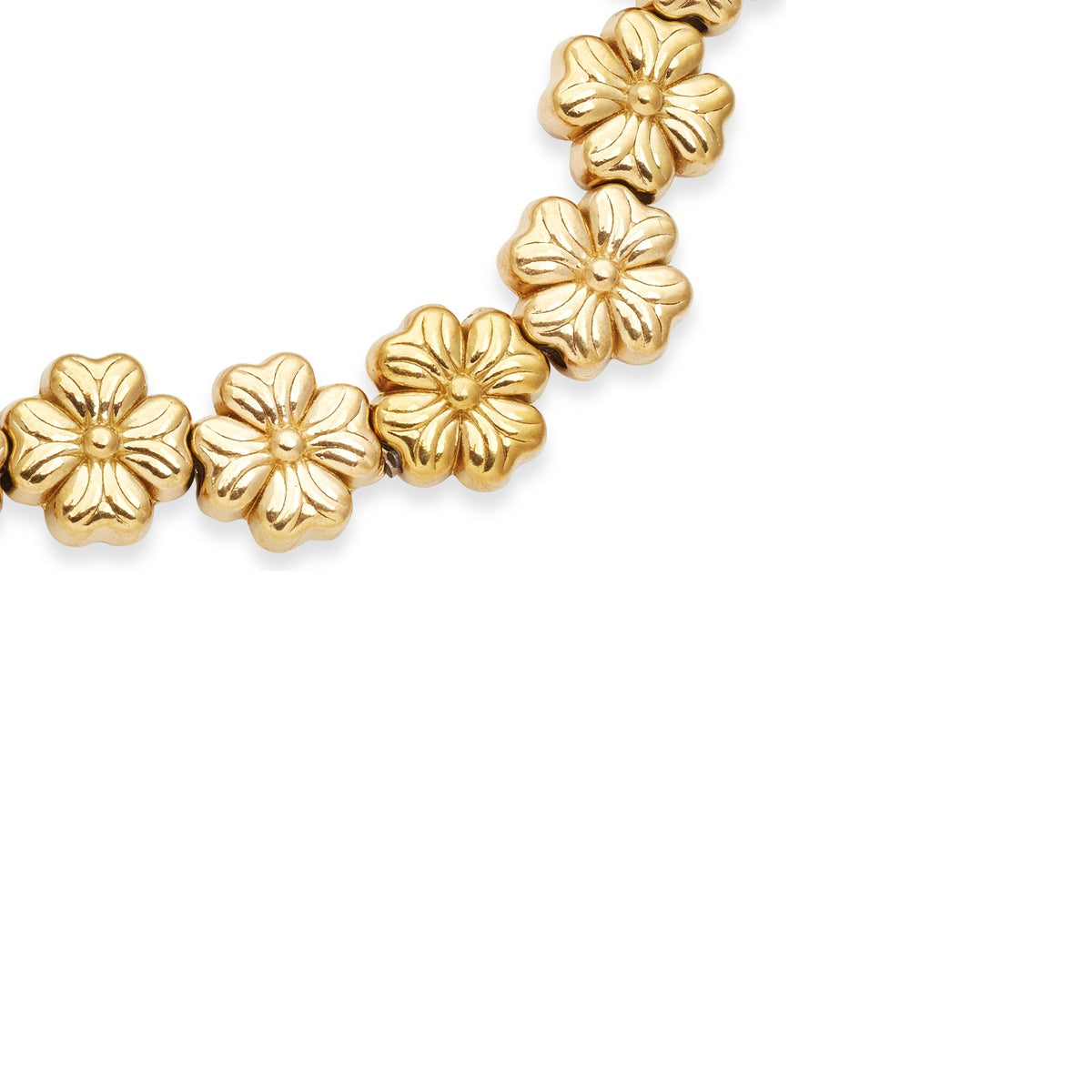 Over & Over Gold Clover Beaded Bracelet