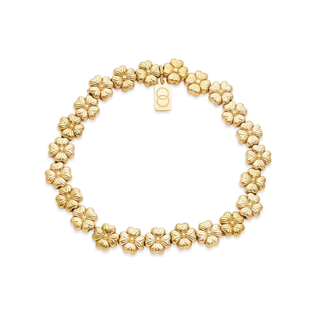 Over & Over Gold Clover Beaded Bracelet