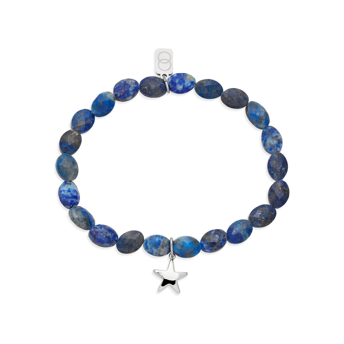 Over & Over Silver Blue Star Beaded Bracelet