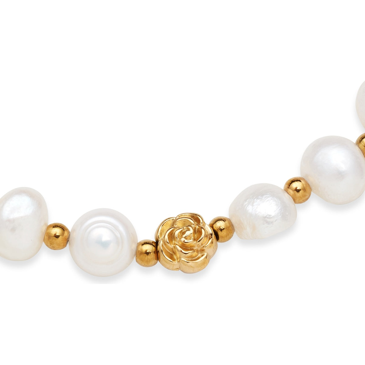 Over & Over Gold Large Pearl Beaded Bracelet