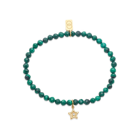 Over & Over Gold Malachite Star Beaded Bracelet