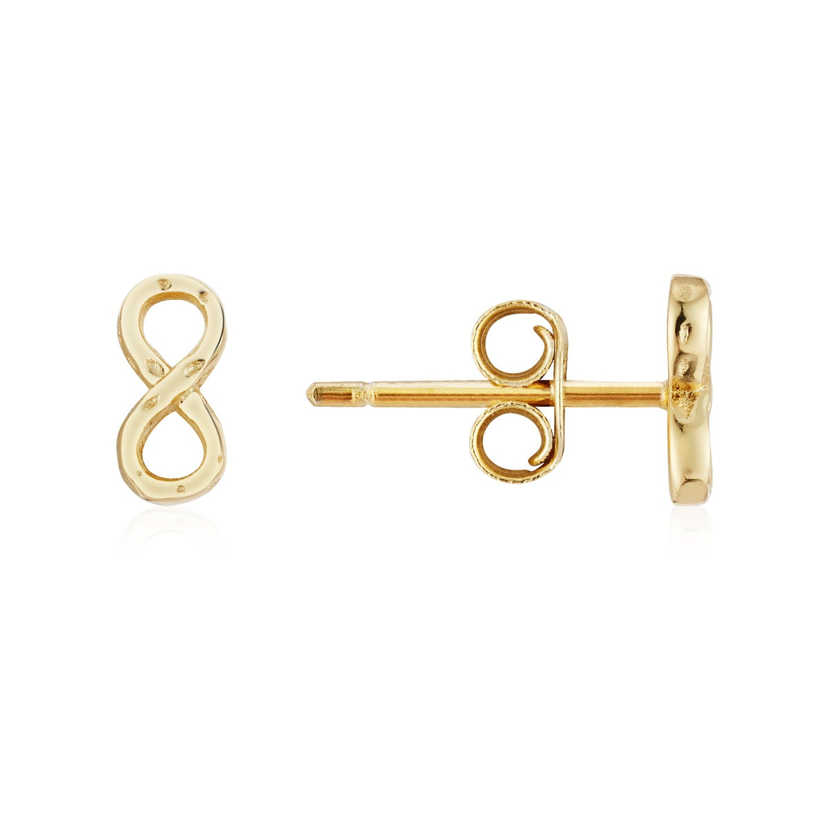 Argento Gold Classic Infinity Stud Earrings