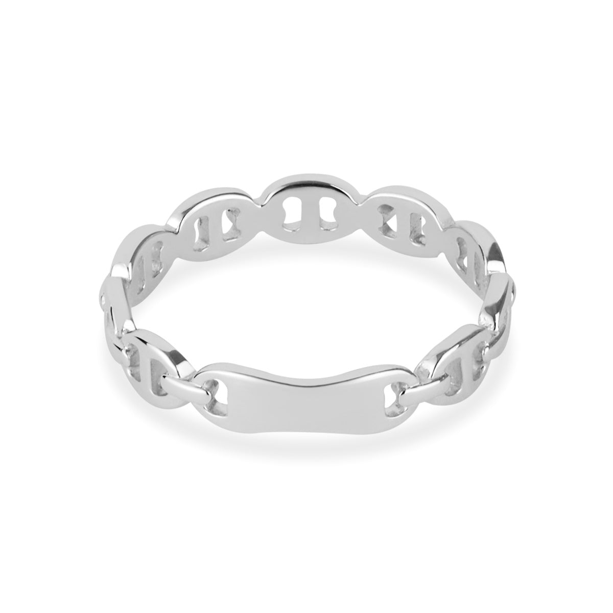 Argento Silver Mini Marine Link Ring
