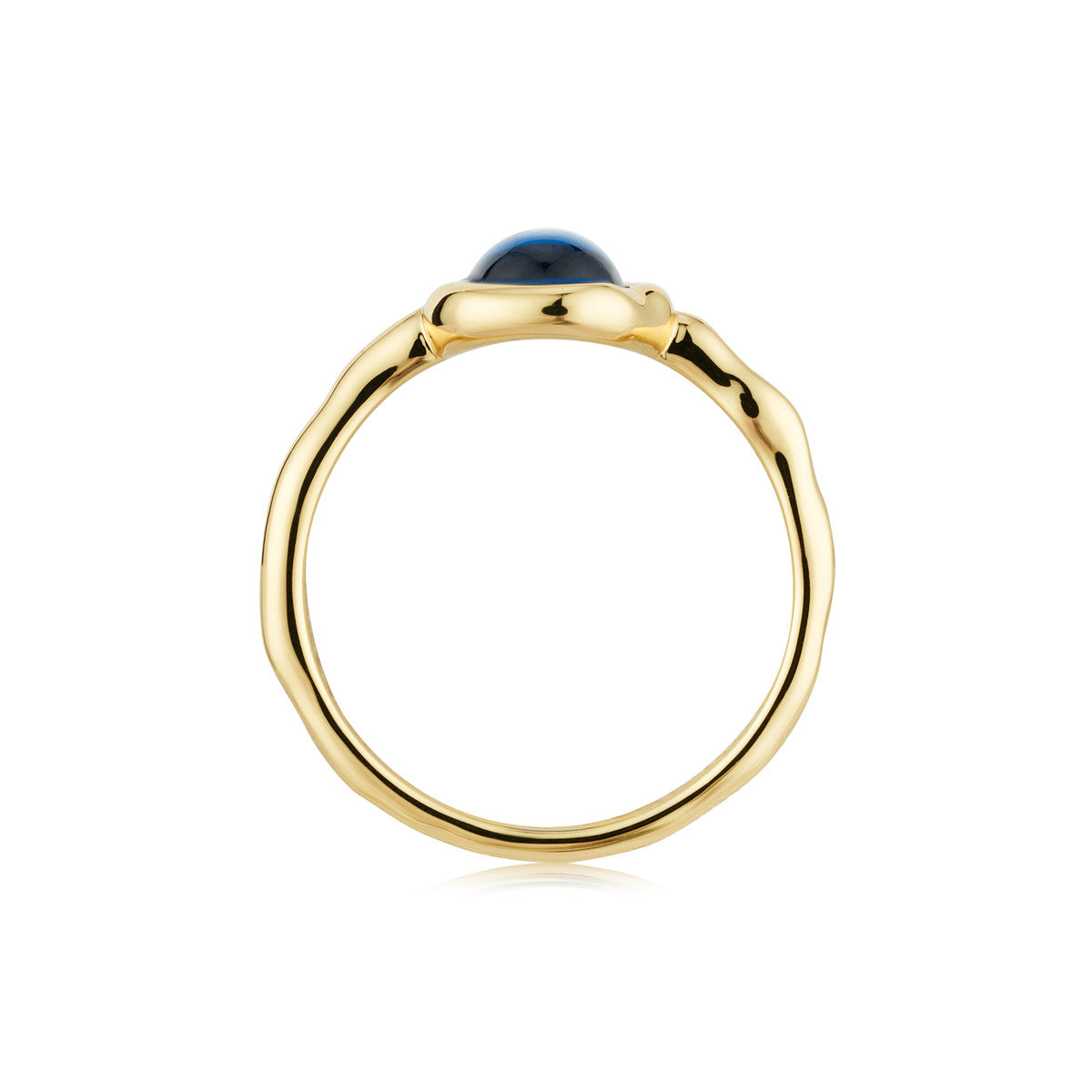August Woods Gold Blue Oval Ring