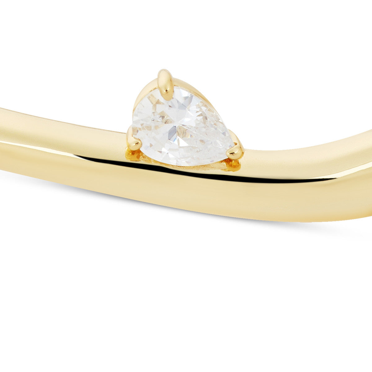 August Woods Gold Angled CZ Bangle