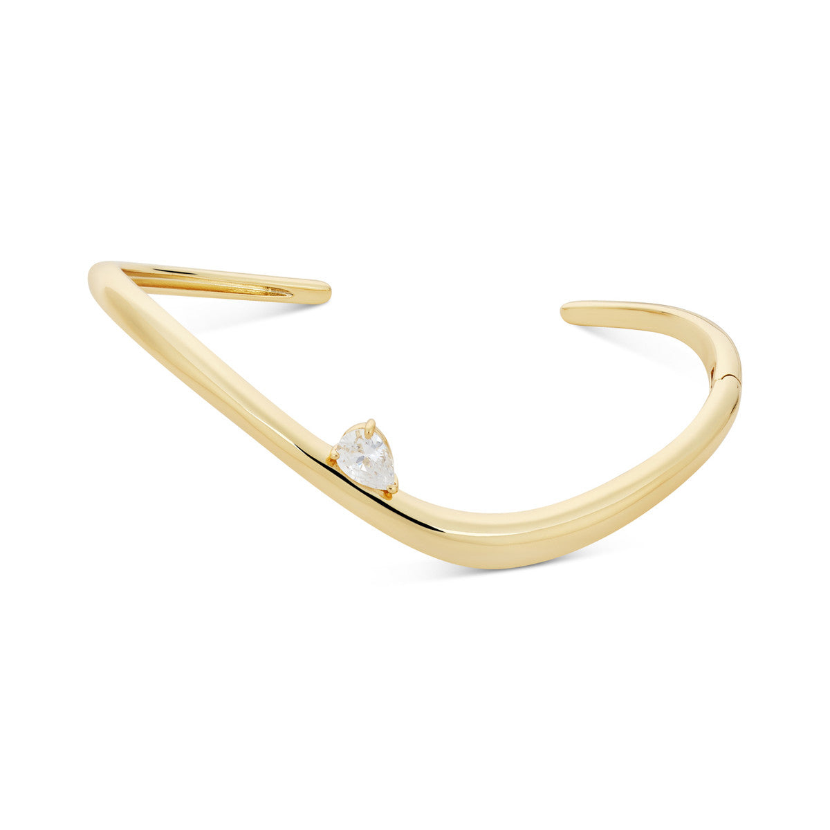 August Woods Gold Angled CZ Bangle