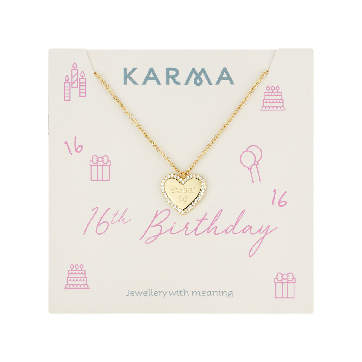 Karma Gold Sweet 16 Necklace