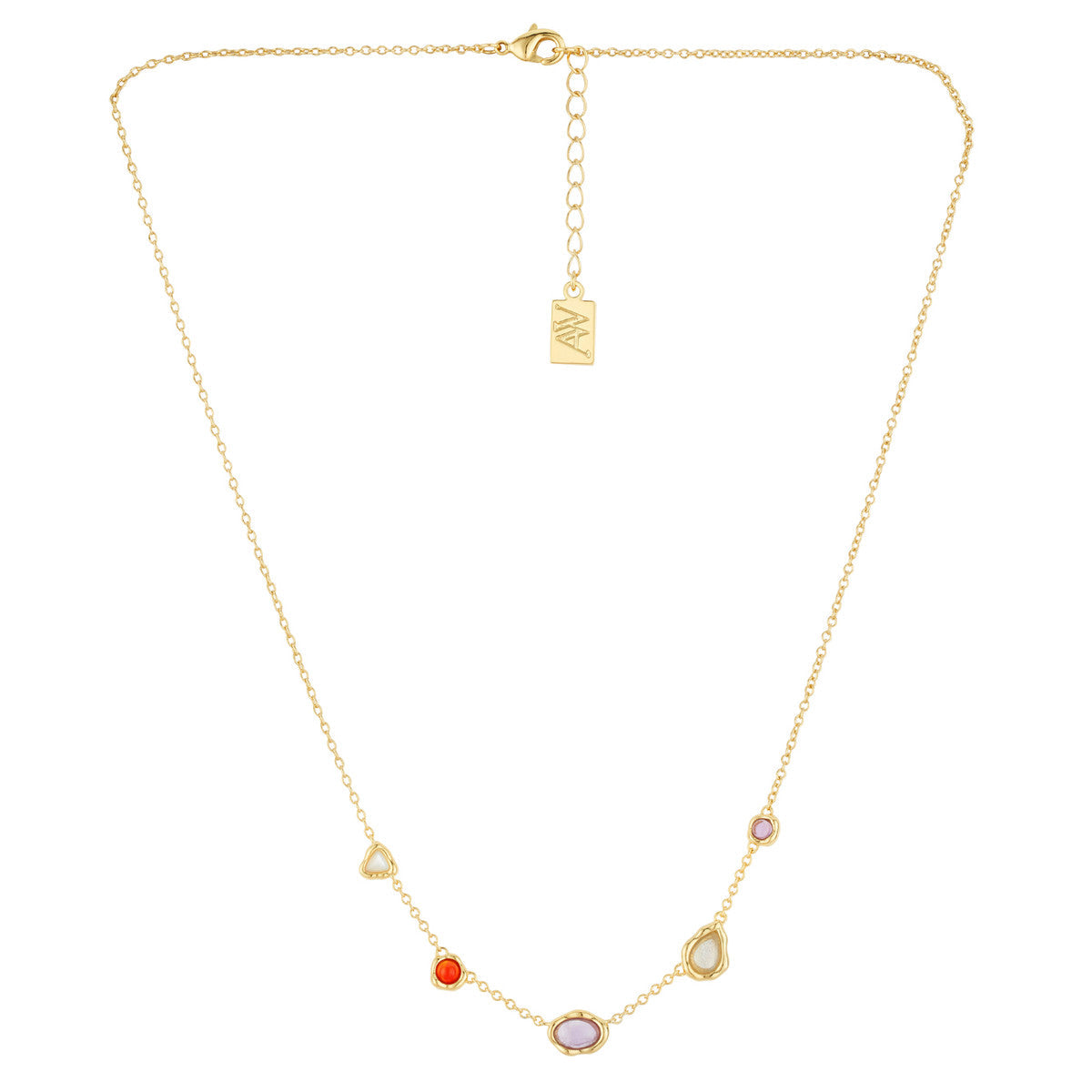 August Woods Gold Mixed Semi-Precious Necklace