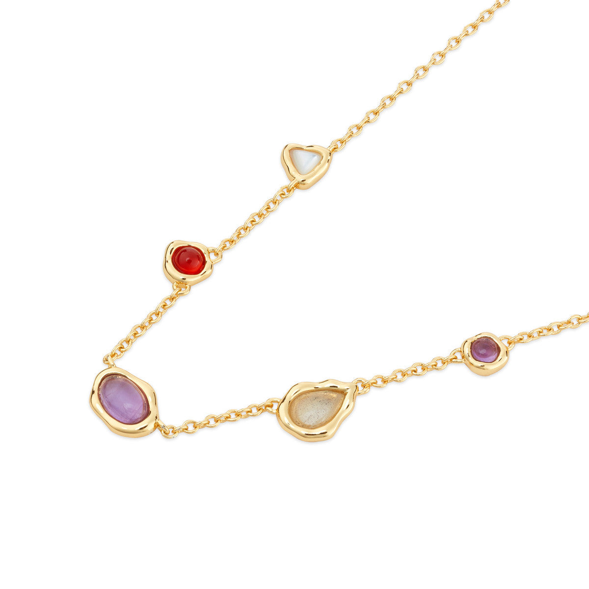 August Woods Gold Mixed Semi-Precious Necklace