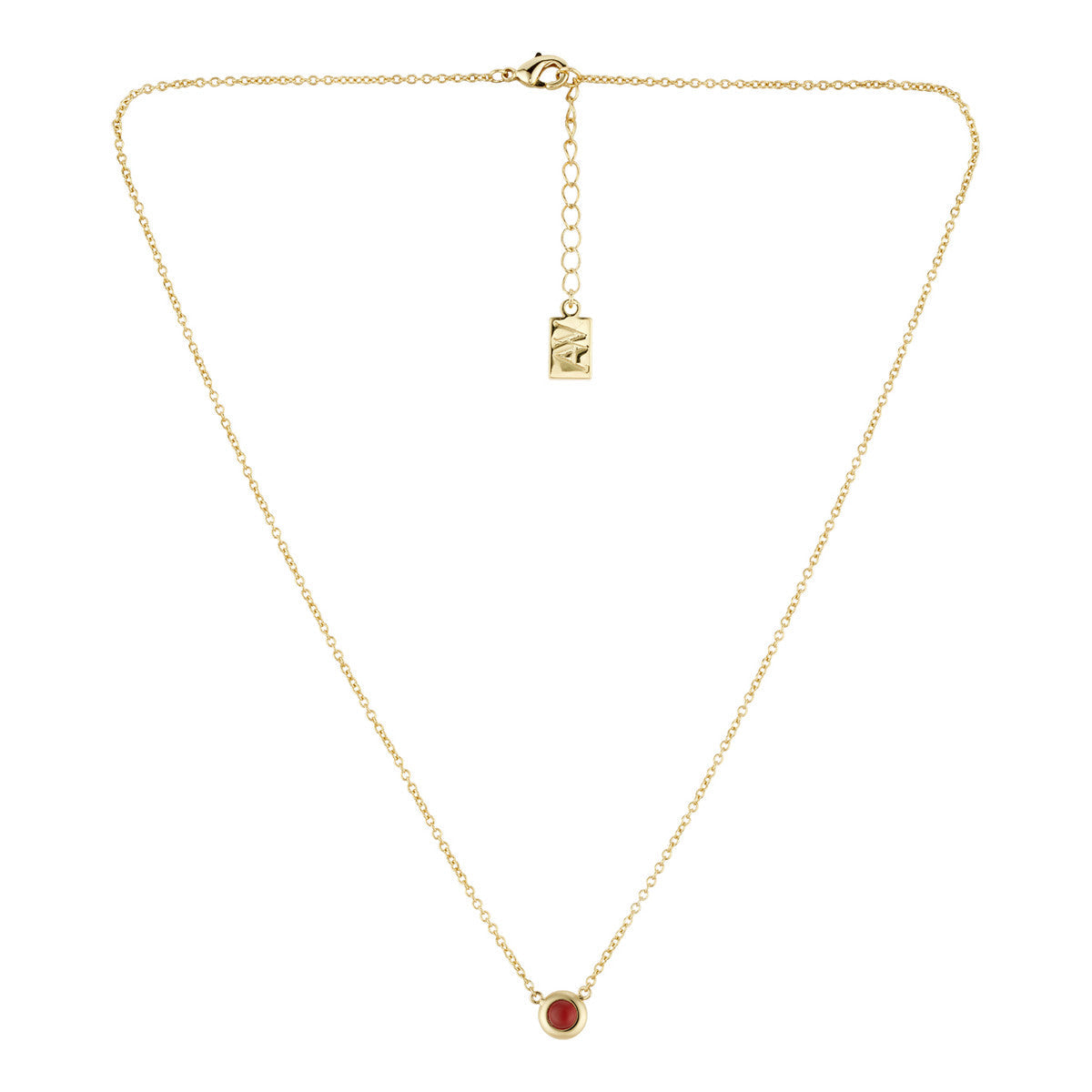 August Woods Gold Red Agate Necklace