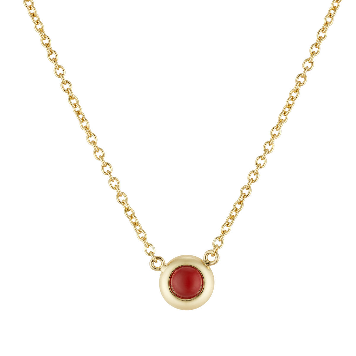 August Woods Gold Red Agate Necklace