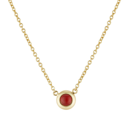 August Woods Gold Red Agate Necklace